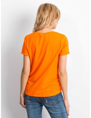 Bawełniany t-shirt damski basic fluo