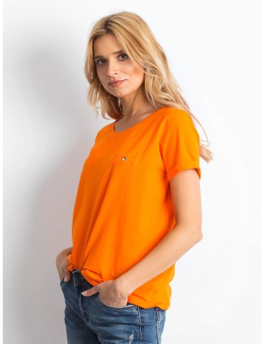 Bawełniany t-shirt damski basic fluo