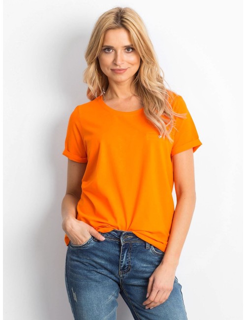 Bawełniany t-shirt damski basic fluo