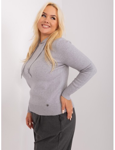 Sweter plus size z troczkami
