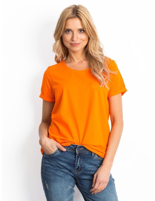 Bawełniany t-shirt damski basic fluo