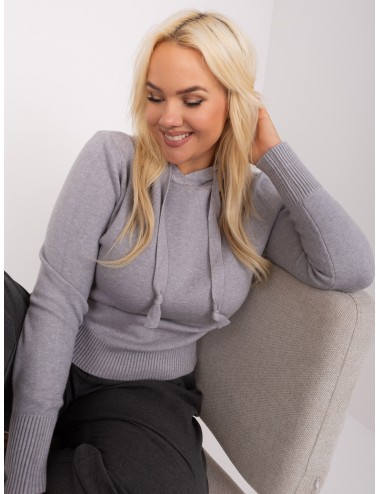 Sweter plus size z troczkami