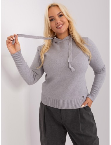Sweter plus size z troczkami