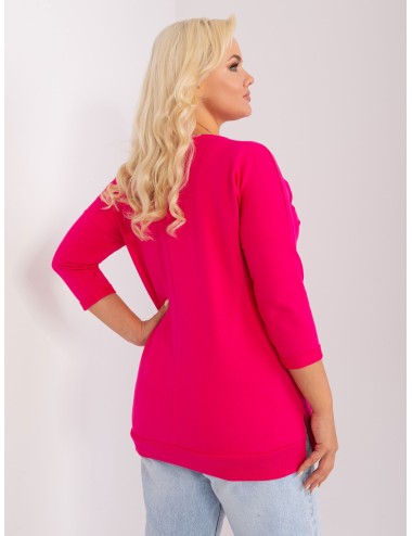 Damska bluzka plus size z rękawem 3/4