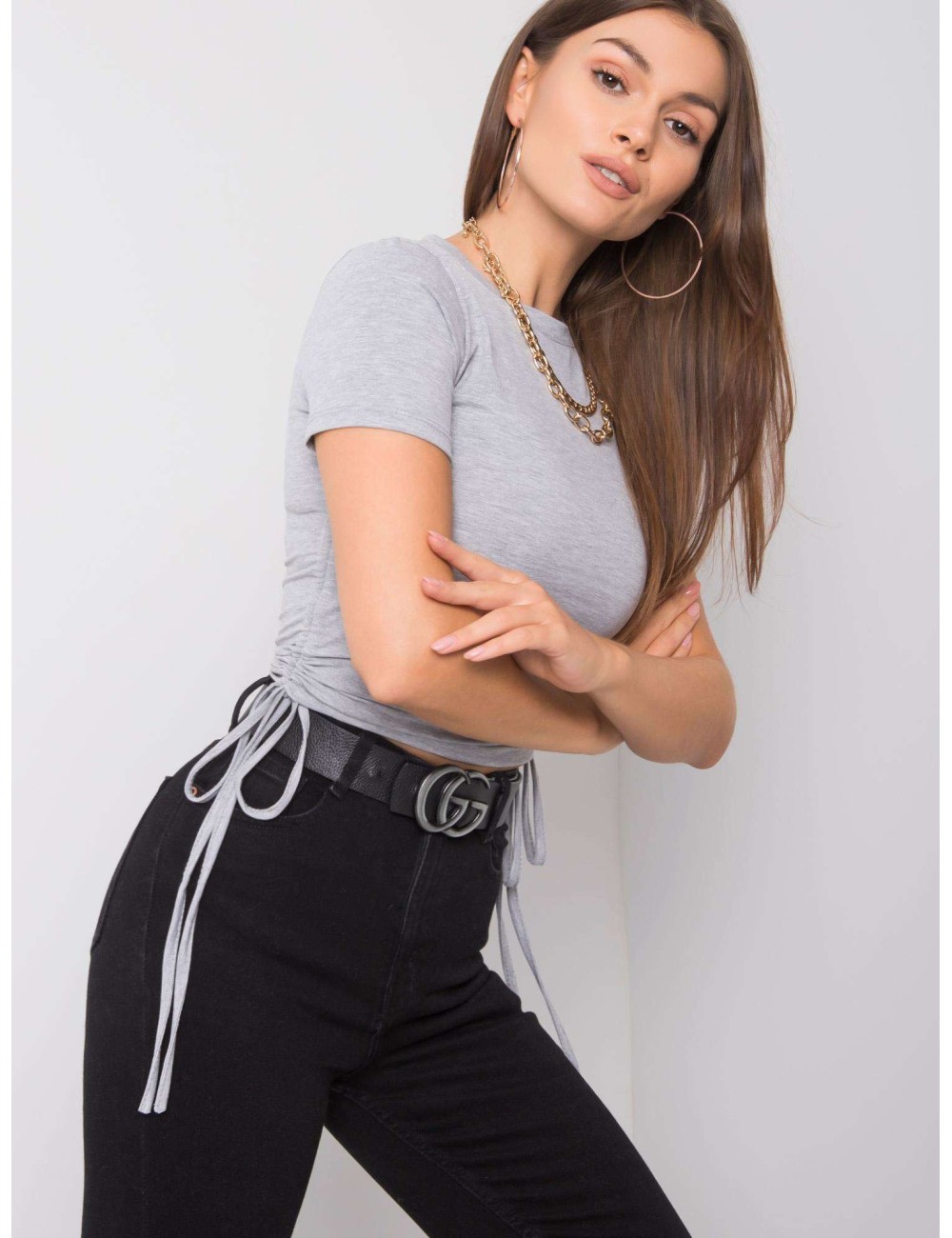 T-shirt damski z bawełny