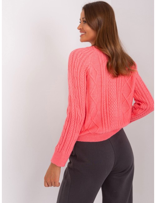 Sweter rozpinany z okrągłym dekoltem
