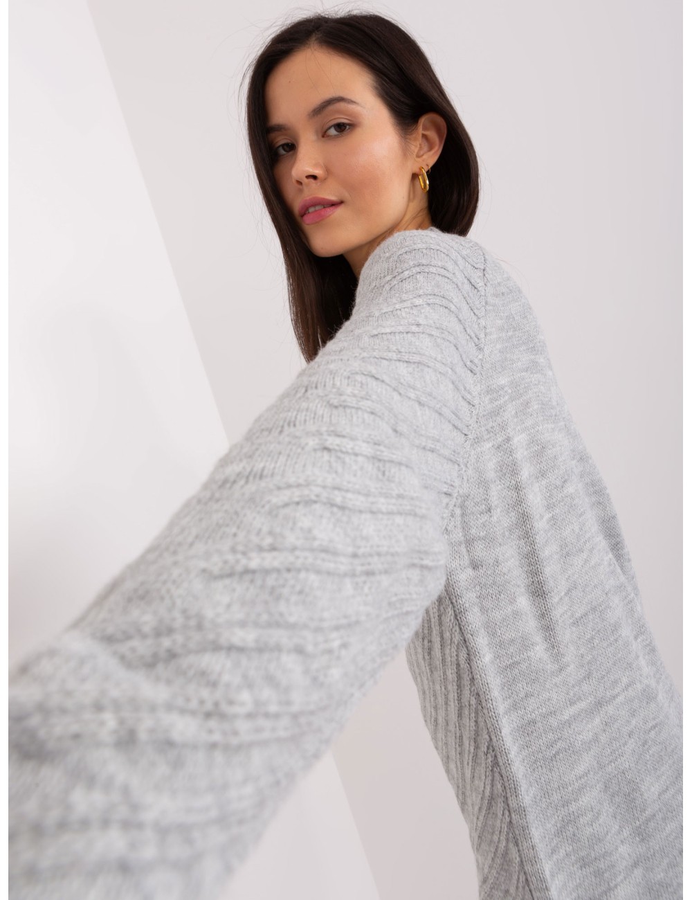 Sweter oversize ze ściągaczami