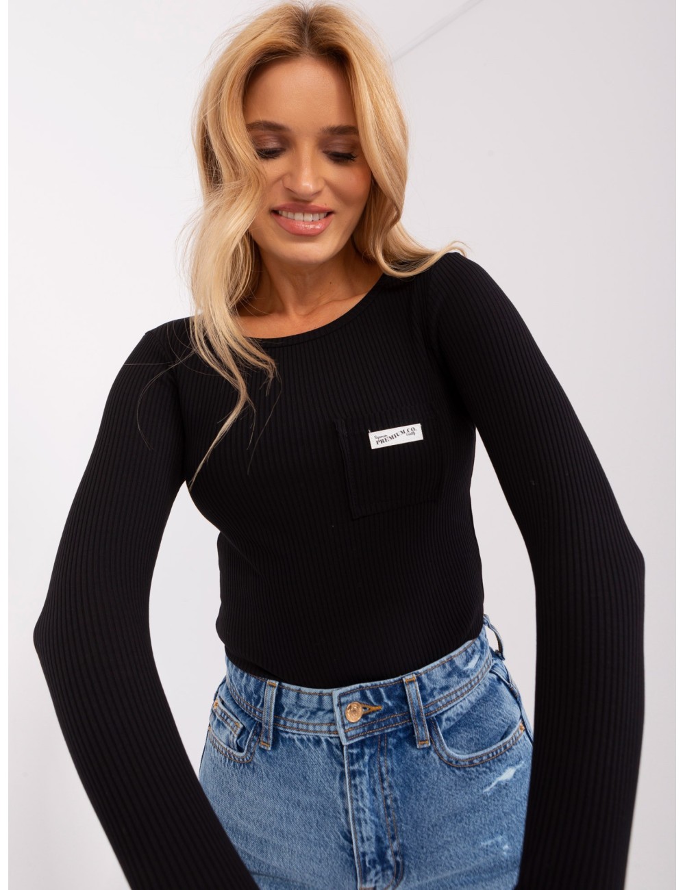 Bluzka longsleeve z kieszonką