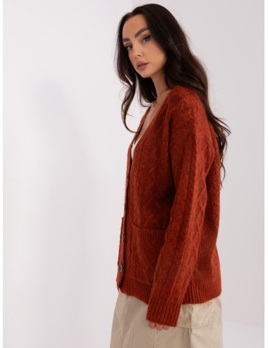 Sweter rozpinany z dekoltem V