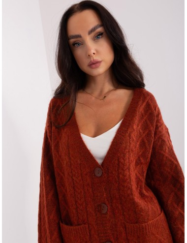 Sweter rozpinany z dekoltem V