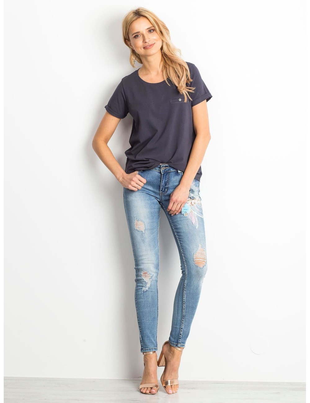 Bawełniany t-shirt damski basic