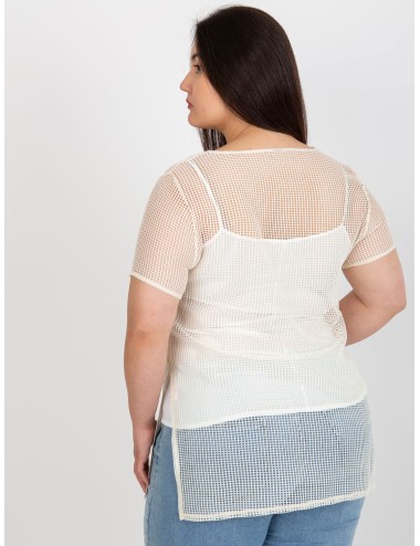 Dwuczęściowa bluzka plus size z naszywką