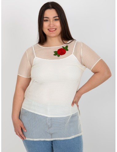 Dwuczęściowa bluzka plus size z naszywką