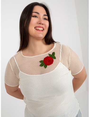 Dwuczęściowa bluzka plus size z naszywką
