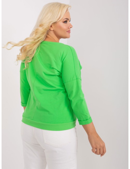 Damska bluzka plus size z rękawem 3/4
