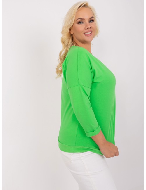 Damska bluzka plus size z rękawem 3/4
