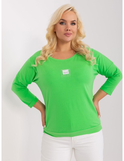 Damska bluzka plus size z rękawem 3/4