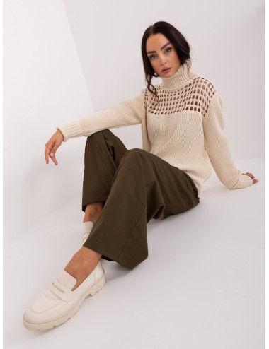 Dzianinowy sweter z golfem