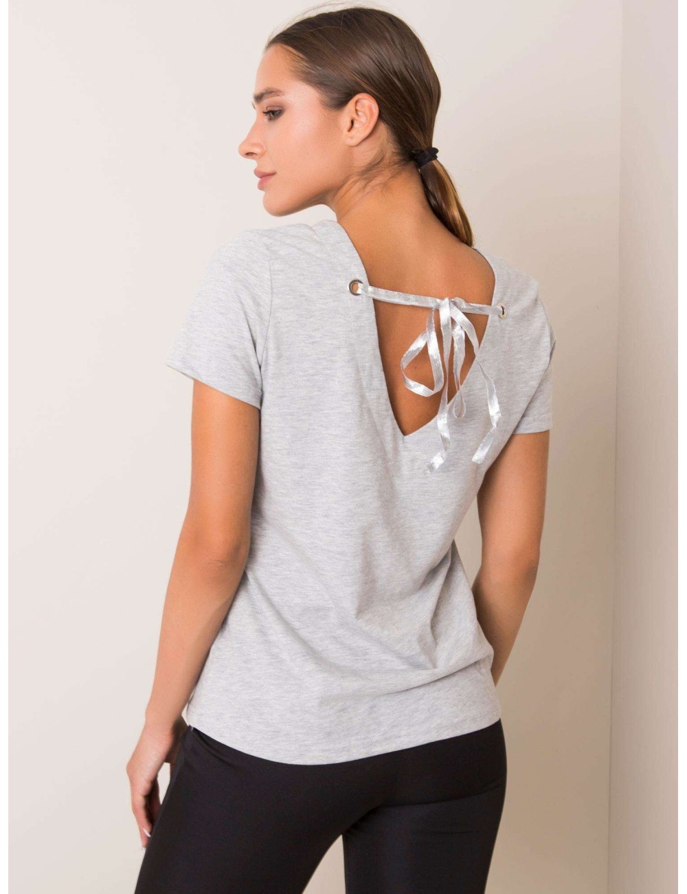 FOR FITNESS Szary t-shirt damski