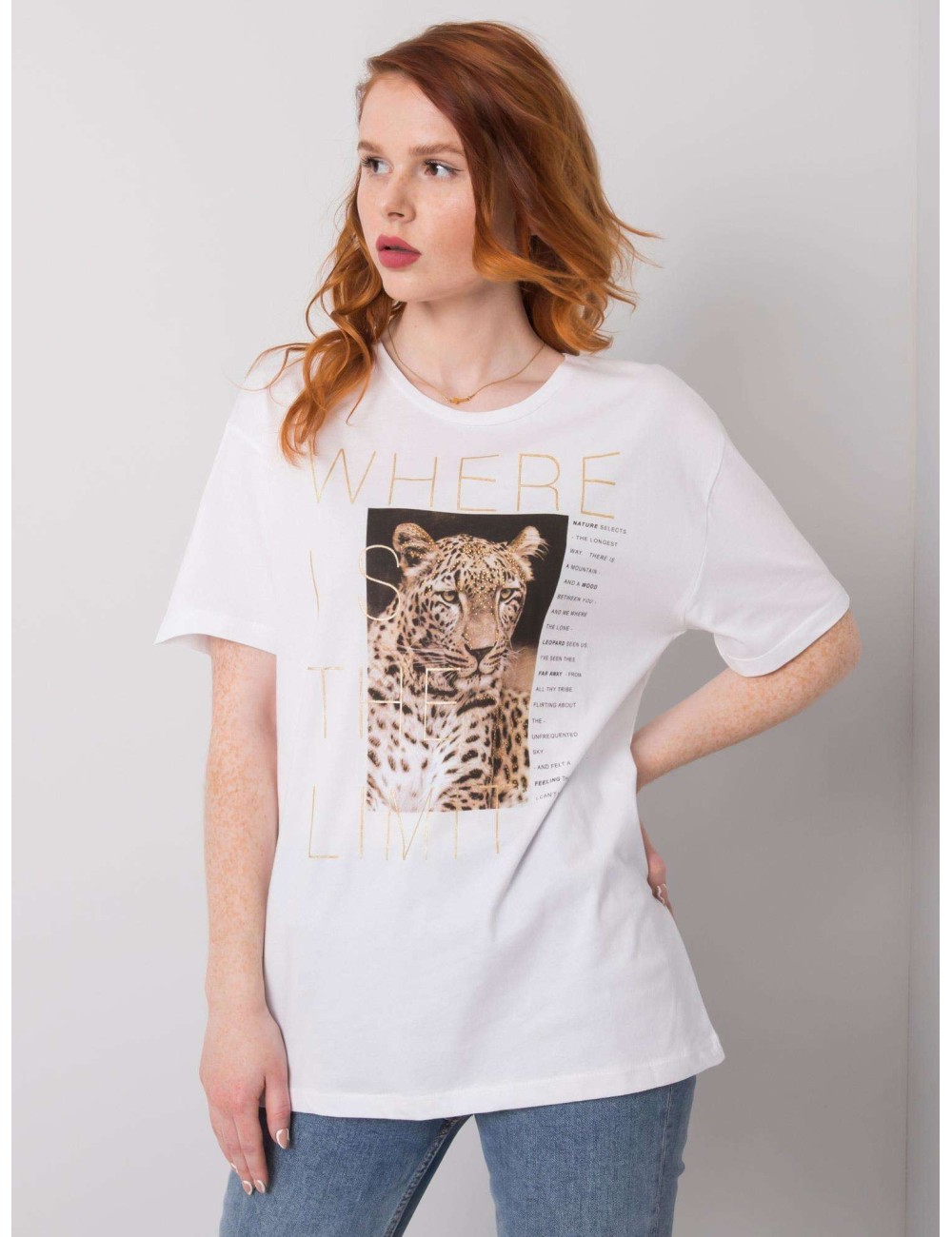 T-shirt z nadrukiem zwierzęcym