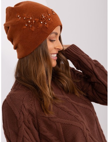 Dzianinowa czapka beanie z bawełną