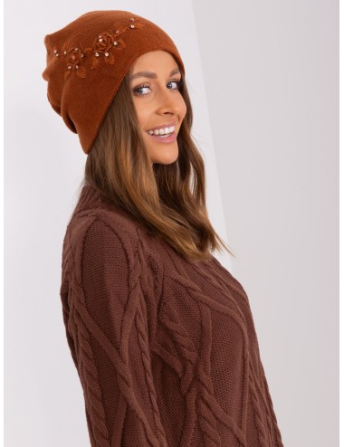 Dzianinowa czapka beanie z bawełną
