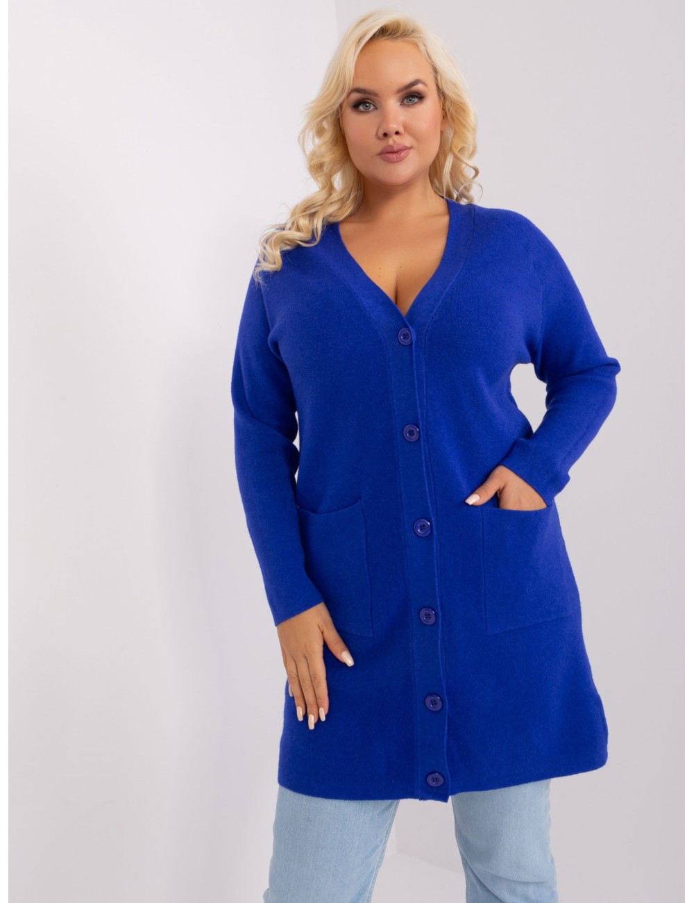 Sweter plus size z dzianiny