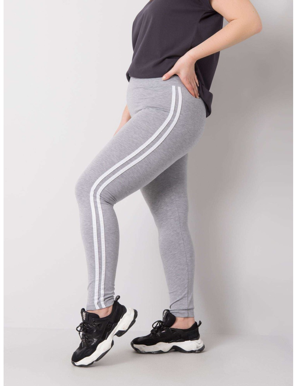 Melanżowe legginsy plus size
