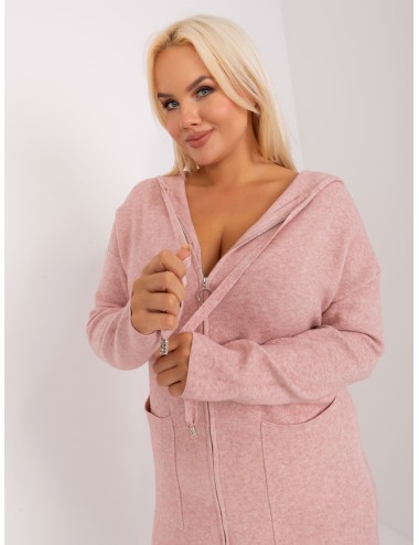 Rozpinany sweter plus size z wiskozą