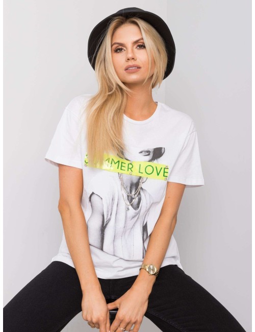 T-shirt z bawełny z aplikacjami