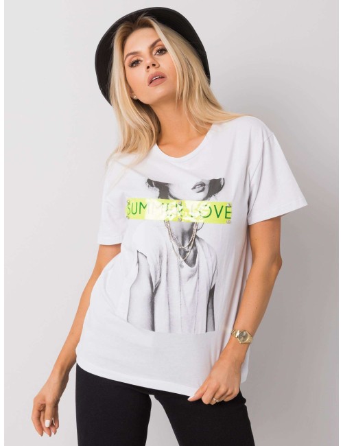 T-shirt z bawełny z aplikacjami
