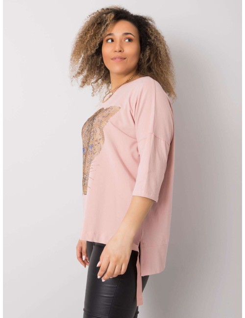 Damska bluzka plus size z aplikacją