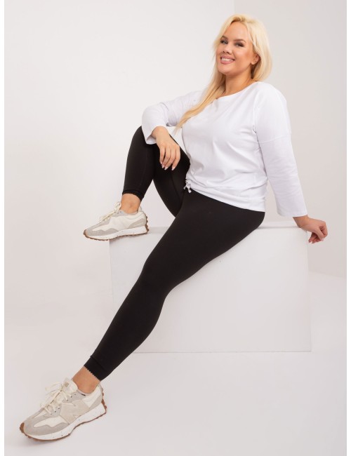 Kawowa bluzka plus size z bawełny