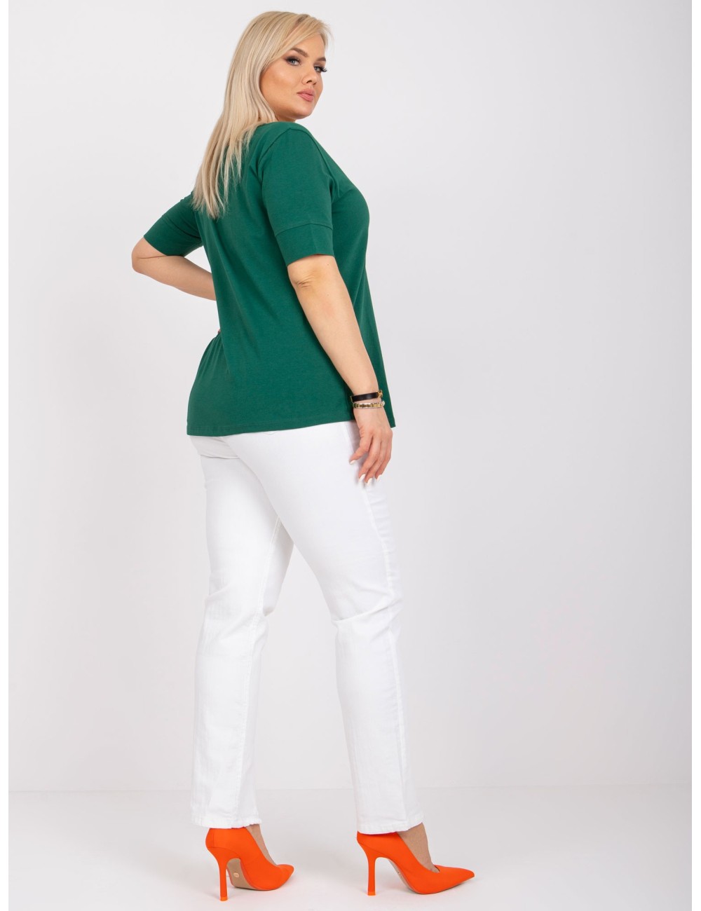 Bawełniany t-shirt damski plus size