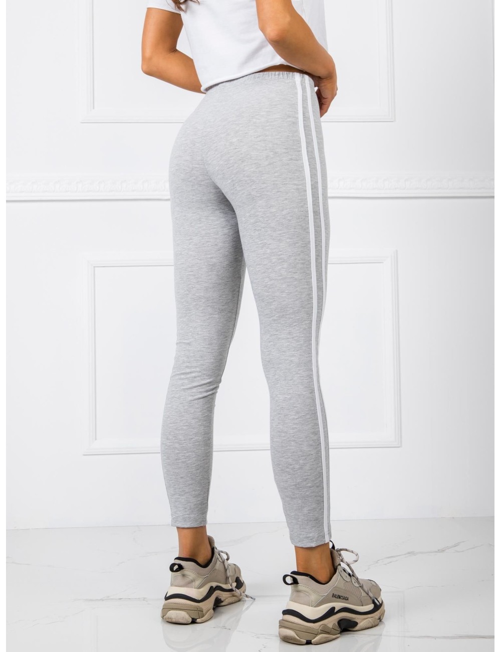 Legginsy damskie z lampasami