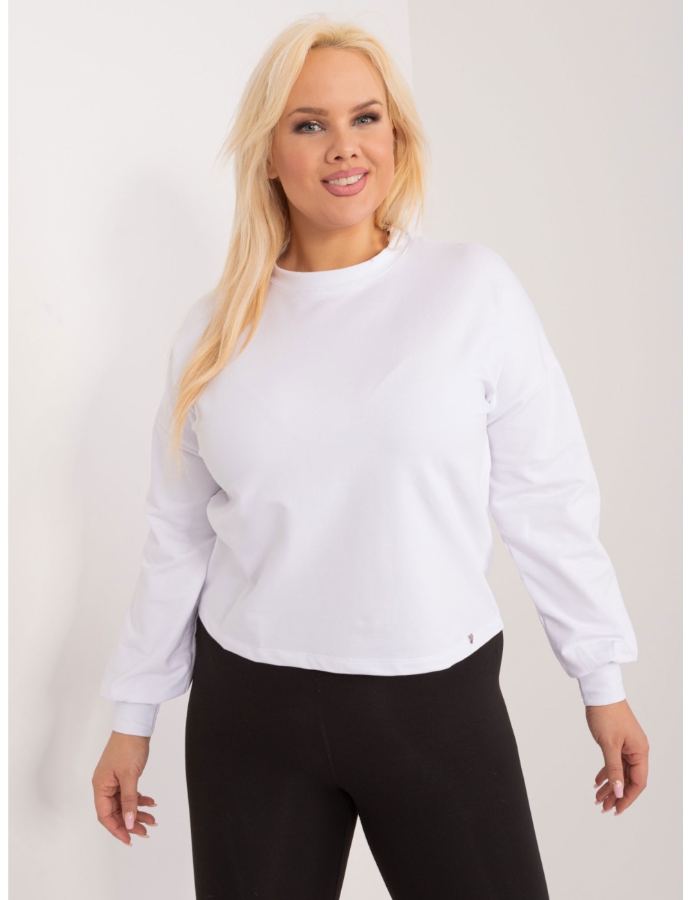 Gładka bluza plus size
