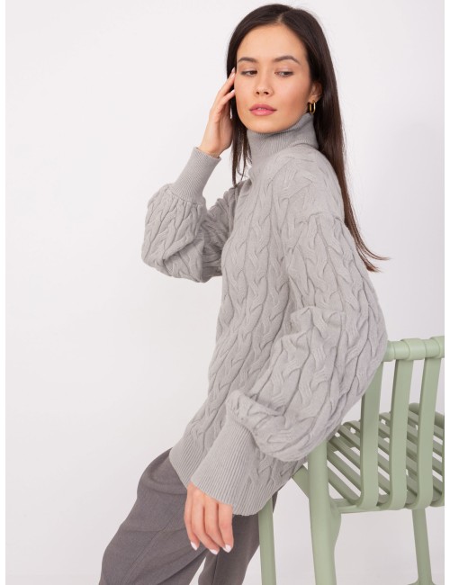 Sweter z golfem z dodatkiem wiskozy