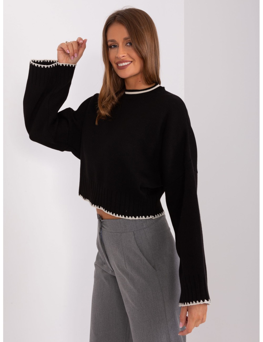 Damski sweter dzianinowy oversize