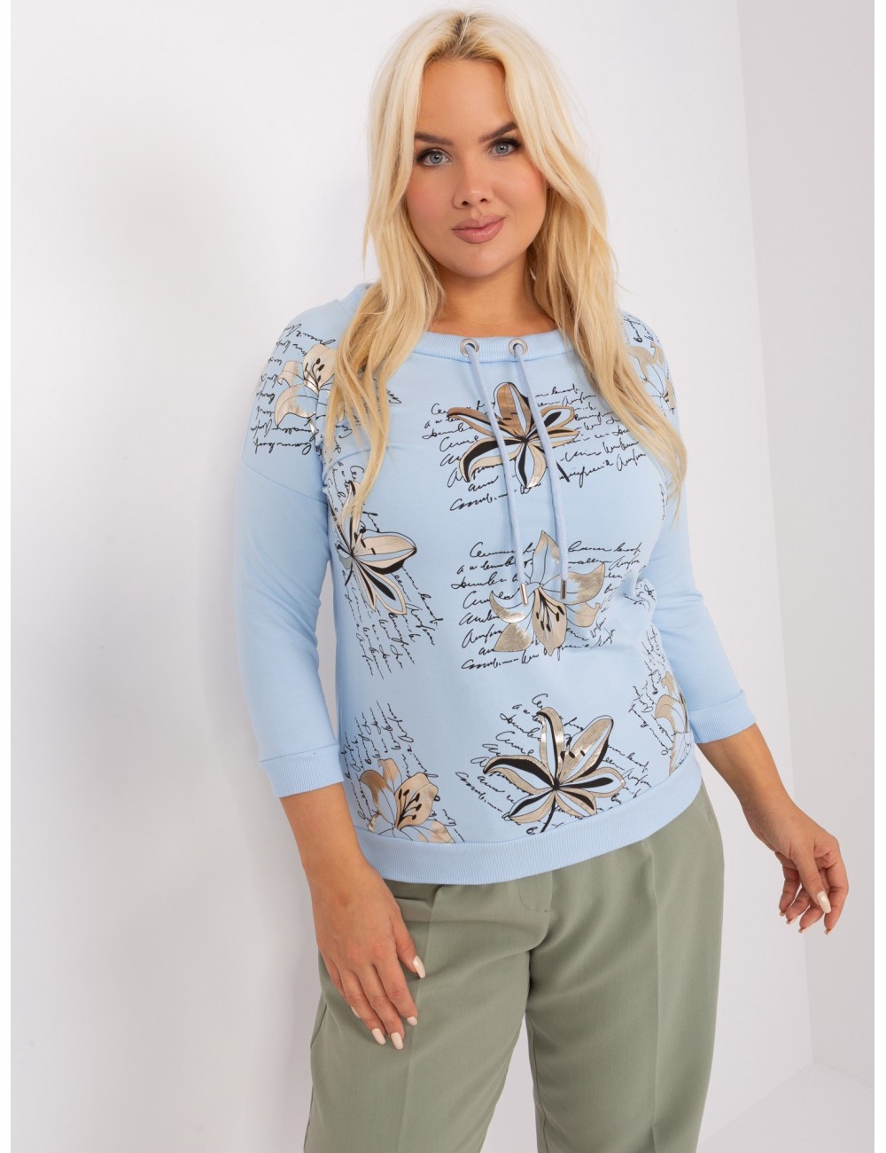 Damska bluzka plus size z printem