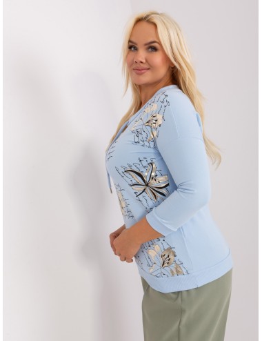 Damska bluzka plus size z printem
