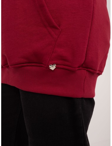 Melanżowa bawełniana bluza plus size z kapturem