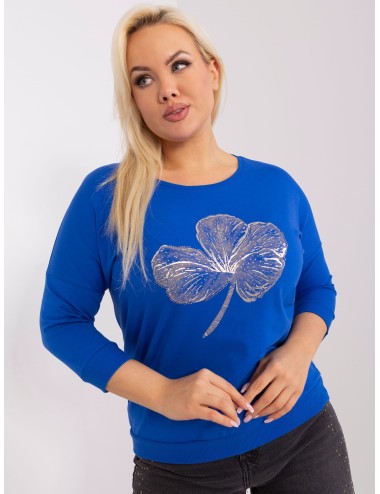 Damska bluzka plus size z rękawem 3/4