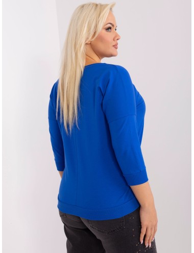 Damska bluzka plus size z rękawem 3/4
