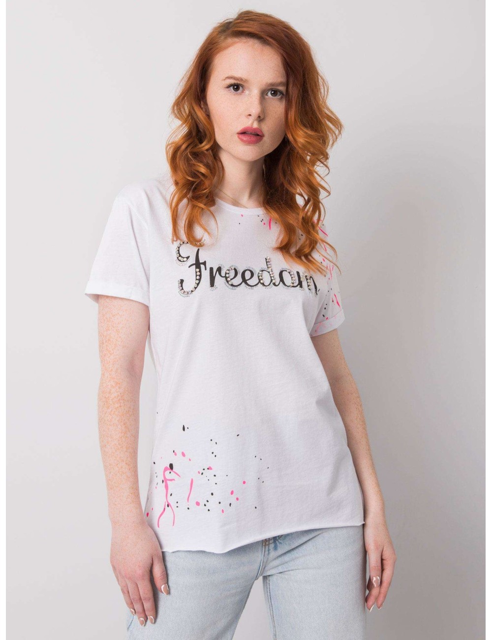 T-shirt damski z napisem