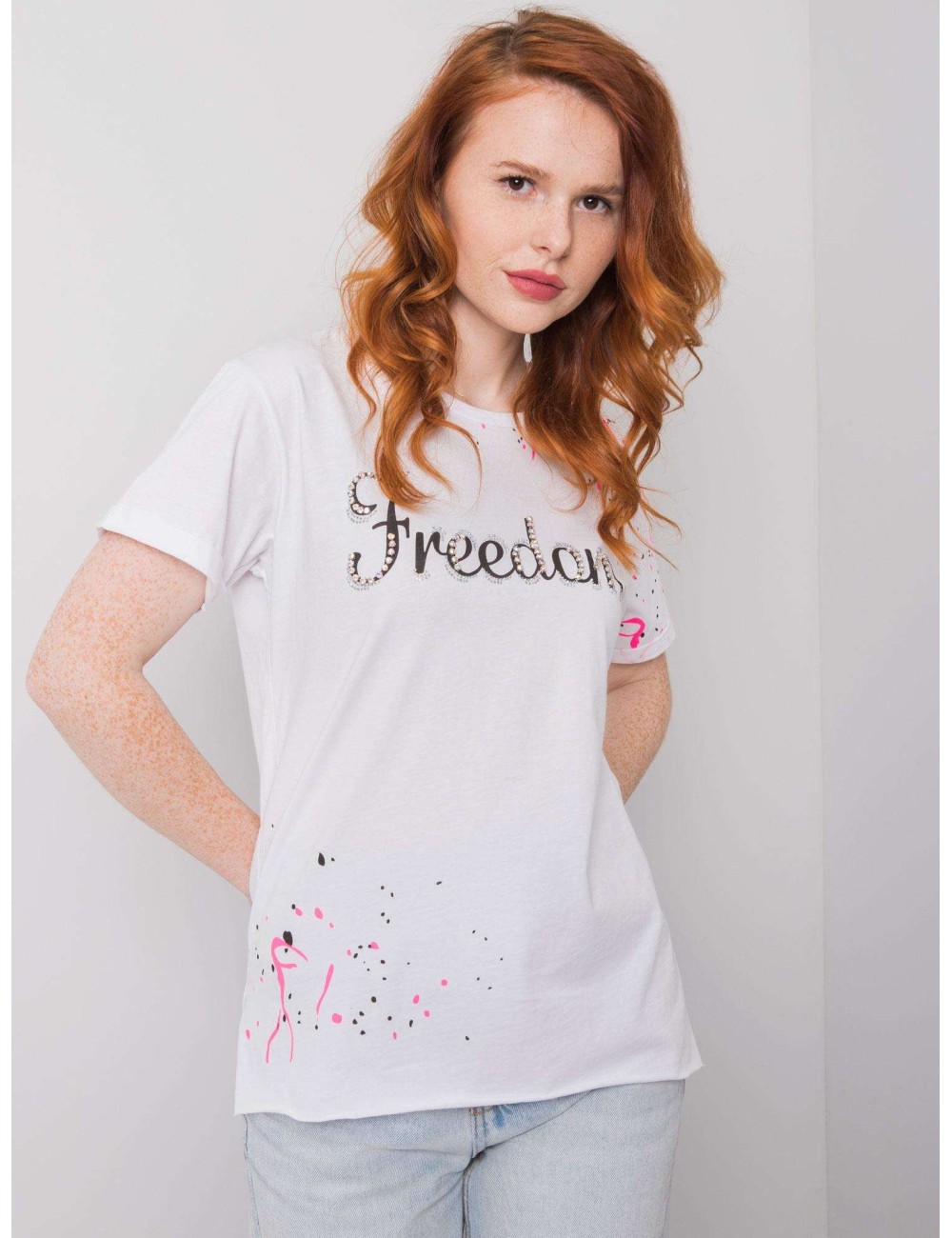 T-shirt damski z napisem