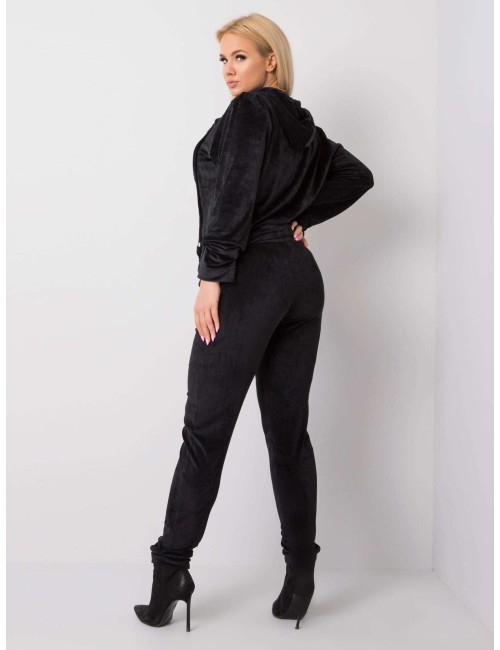 Welurowy komplet plus size z bluzą z kapturem Michell