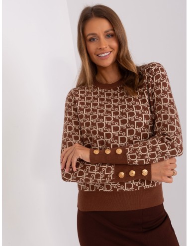 Sweter klasyczny z okrągłym dekoltem