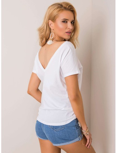 RUE PARIS Biały t-shirt z napisem