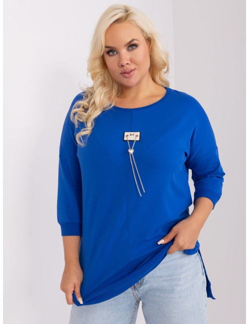 Damska bluzka plus size ze ściągaczem