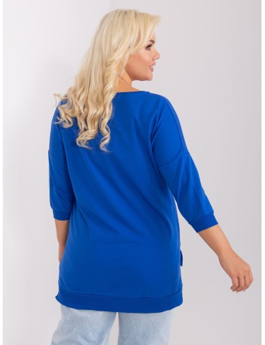 Damska bluzka plus size ze ściągaczem
